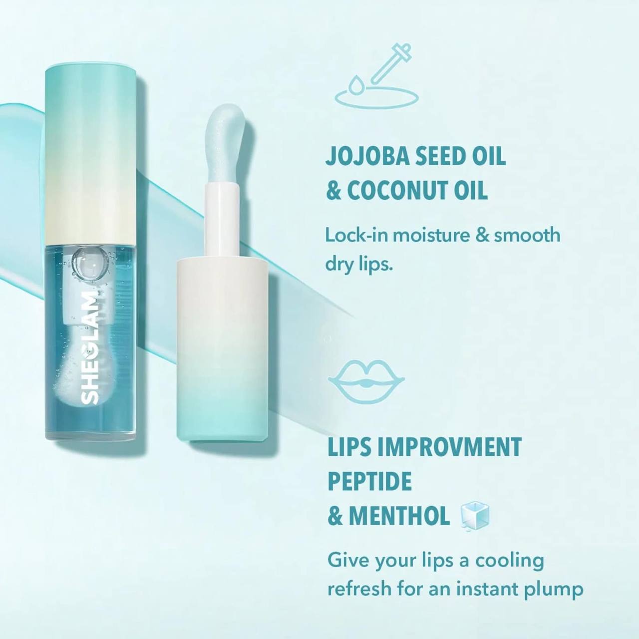 لیپ گلاس حجم دهنده لب شیگلم  رنگ ICE QUEEN