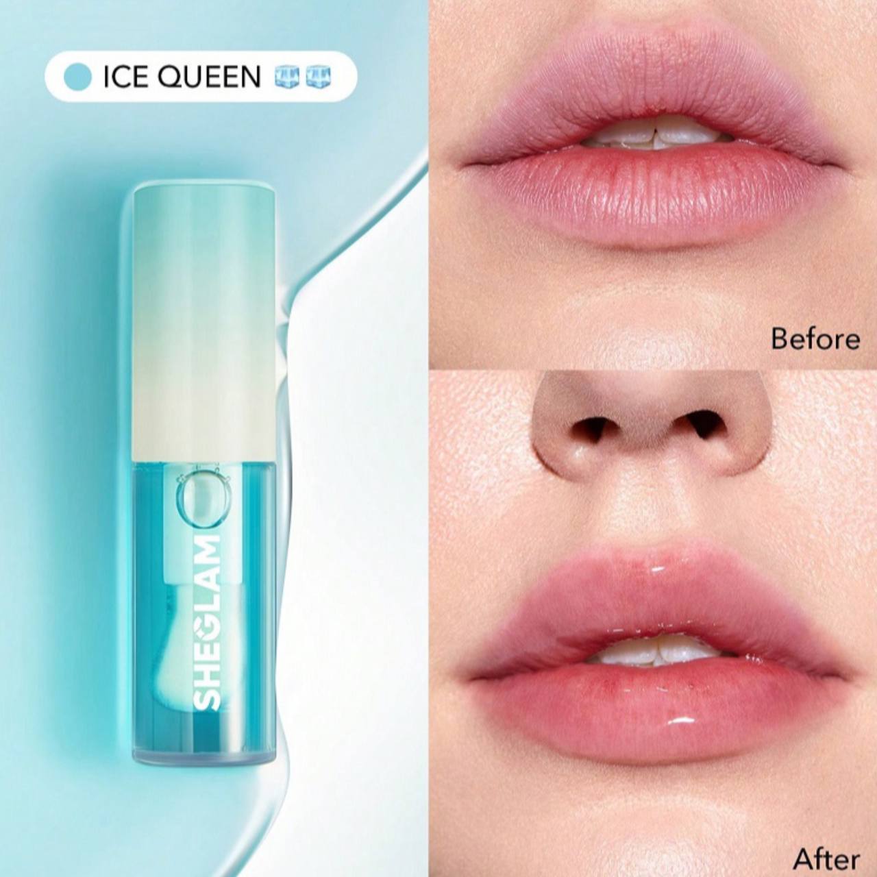 لیپ گلاس حجم دهنده لب شیگلم  رنگ ICE QUEEN